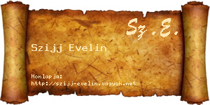 Szijj Evelin névjegykártya